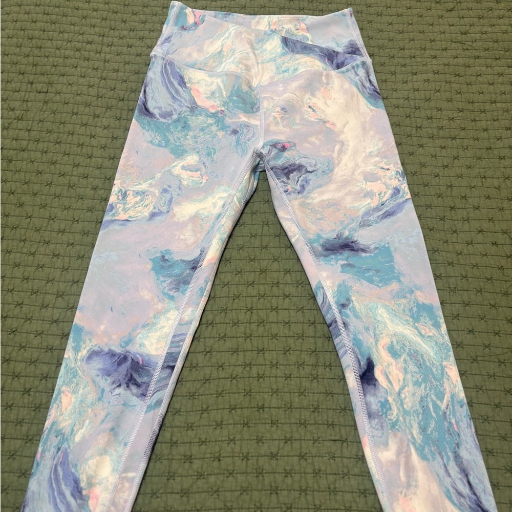 Victoria’s Secret Marble Print Active Leggings - Light Blue & Lavender